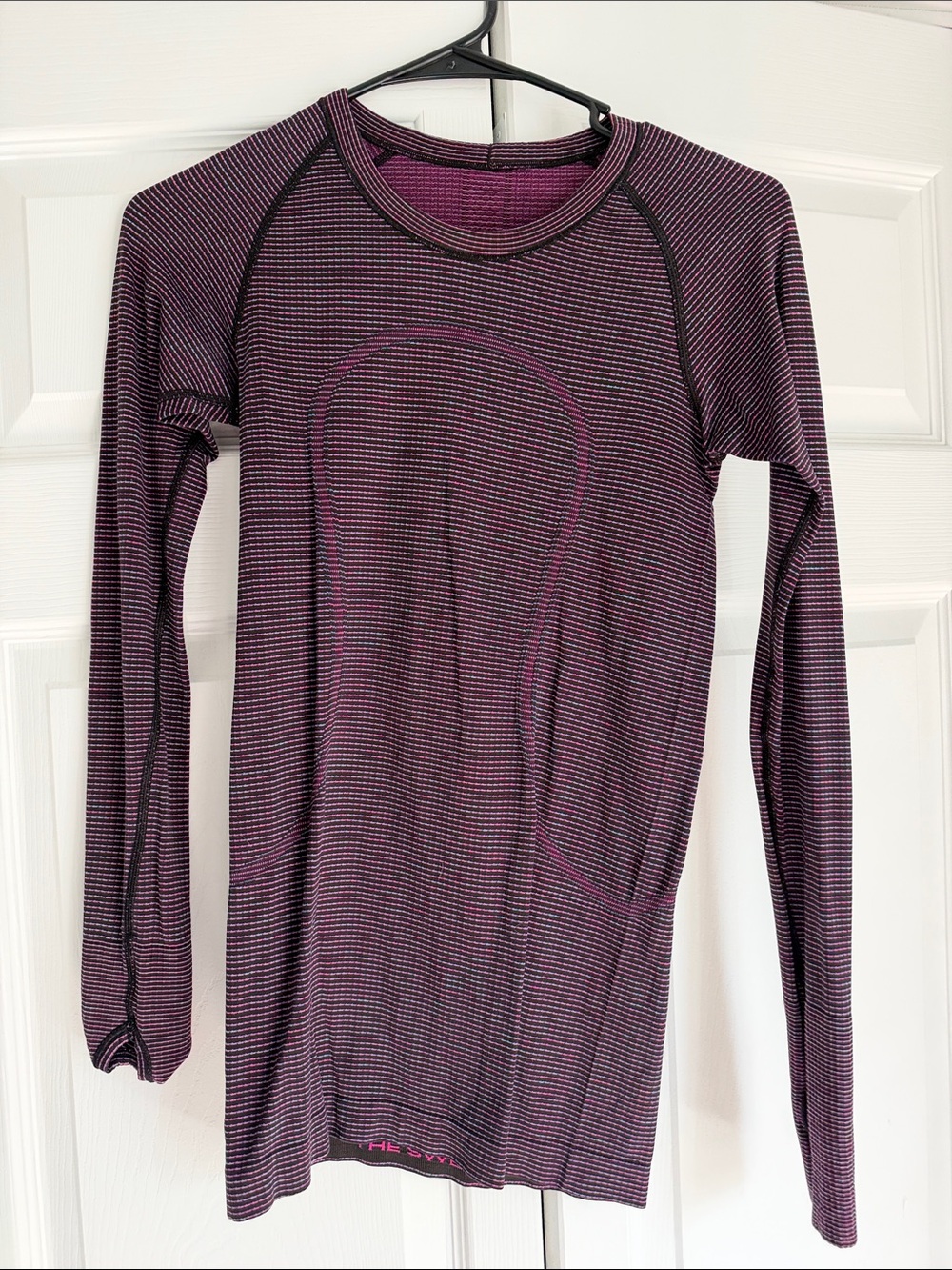 Lululemon Women’s Long-Sleeve Performance Top in Plum Stripe
